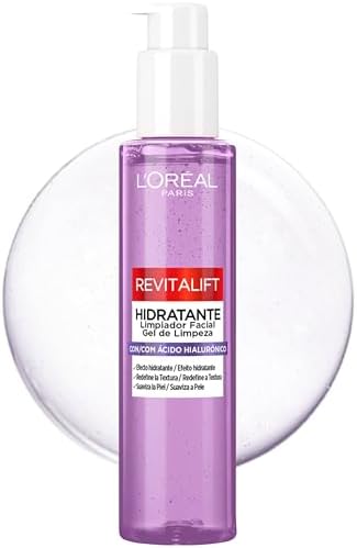 L'Oréal Paris Revitalift Filler Hidratante Limpeza facial com Ácido Hialurónico e Ácido Salicílico. Suaviza e