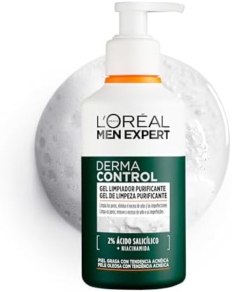 L'ORÉAL Paris Men Expert Derma Control Gel Limpeza Purificante com Ácido Salicílico e Niacinamida para homem