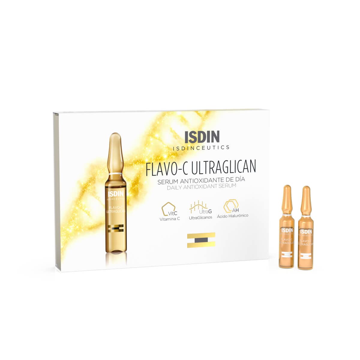 ISDIN Serum Facial Antioxidante de dia Flavo-C Ultraglican, 2 ml (pack de 30)