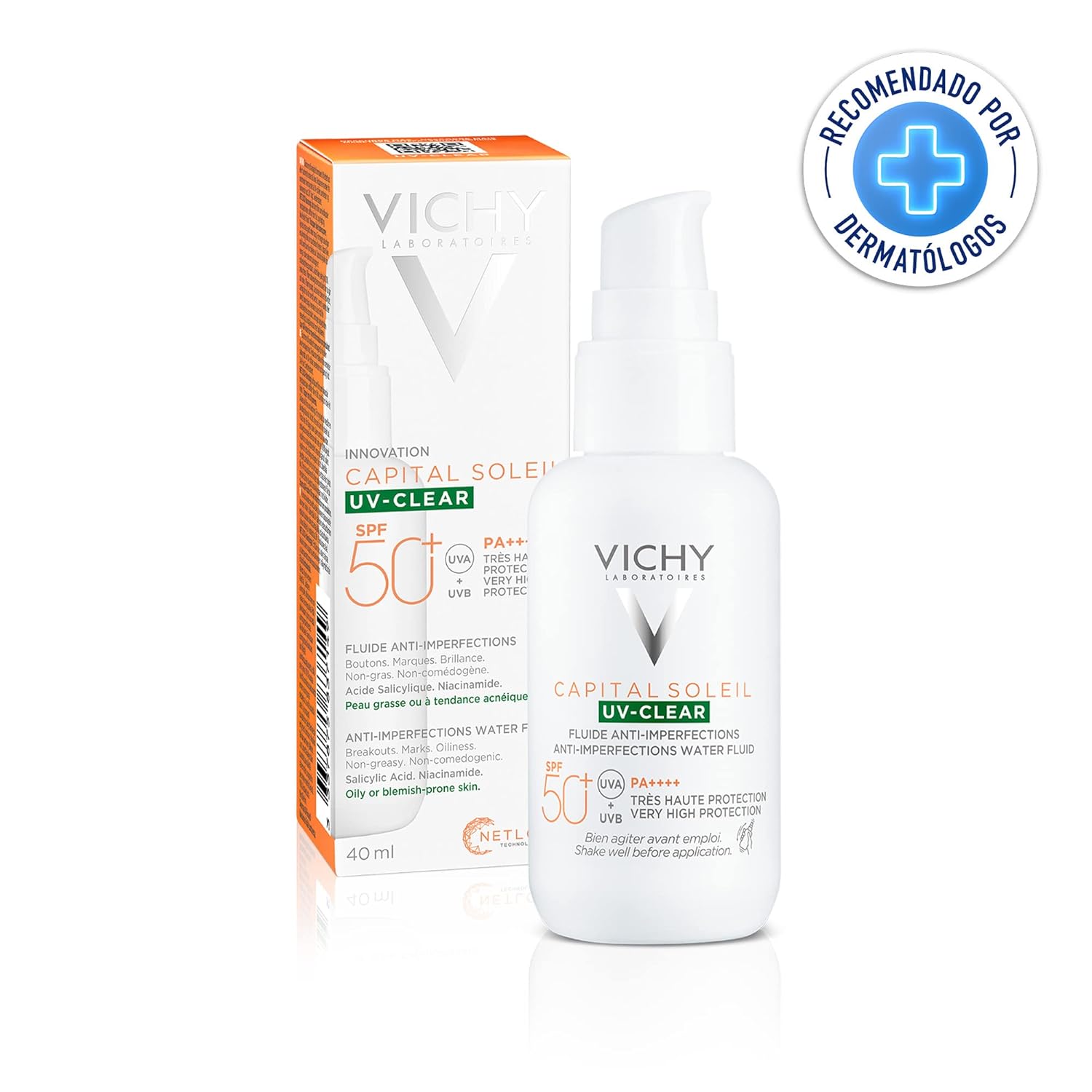 Vichy Capital Soleil Clear SPF50+ pele Oleosa 40 ml