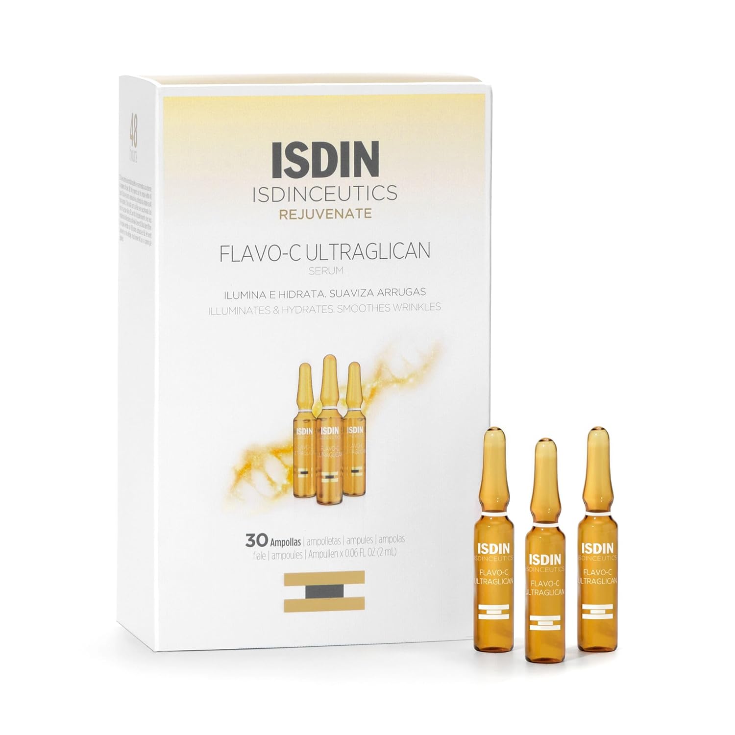 ISDIN Serum Facial Antioxidante de dia Flavo-C Ultraglican, 2 ml (pack de 30)