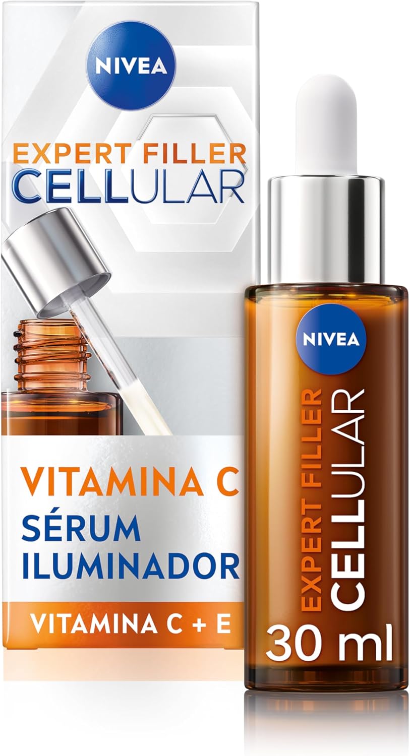 NIVEA Cellular Expert Filler - Sérum Iluminador Facial - com Vitamina C e E - Sérum Antioxidante